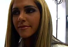 Carmel Moore takes boyfriend's huge cock in tight pussy