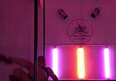 Pov doctora dances on pole showing off curves in hospital setting