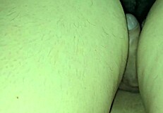 Half-time guy has an orgasm by rubbing his dick in her pussy