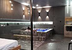 Big tits BBW friend assfucked in luxury motel