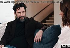 Big Ass Sophia Burns Surprised by Ex Friend's Boyfriend for Intense Licking and Cowgirl Sex