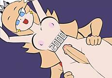 The charming princess Rosalina is having an intimate encounter