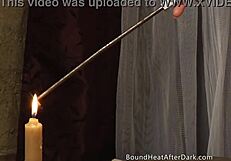 Tied lesbian slave punished by dominant madame!