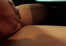 The bus driver was beating his dick in the car with a slutty guy