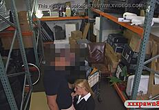 hot blonde milf gets caught and pounded by pawn keeper