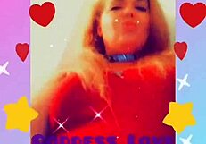 Submissive slut obeys goddess milf mistress in teasing BDSM session with music.