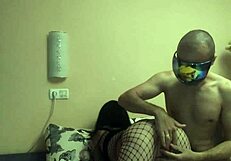 skinny cowgirl rides deep dick in fishnet bodysuit