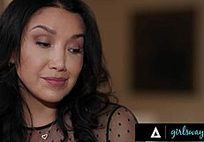 girlsway features pawg bridesmaid kayley gunner craving her bestie on wedding day. intense kissing unfolds!