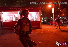 lady medusa as harley quinn moans during deepthroat blowjob with big cock