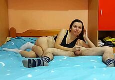 The beautiful girl has passionate sex with her young man