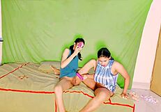 Uttaran20 Threesome with Girlfriend and Best Friend Featuring Deepthroat and Facial