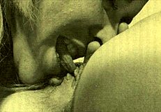 Vintage lesbian women eating pussy in threesome