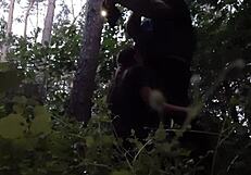 I Fuck My Stepsister’s Mouth in Woods, Hiding from Boyfriend!