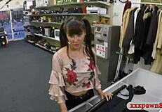 Big tits Asian woman gets drilled hard by pawn man in hidden cam footage