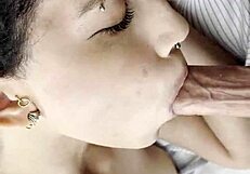 Neighbor starts morning with blowjob and facial