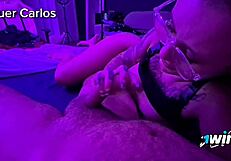 Latina Dracarys borrows tattooed partner's cock in crossdressing couple transmission.