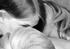 Vintage lesbian women eating pussy in threesome