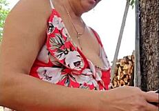 Blonde milf masturbates to intense orgasm