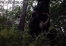 I Fuck My Stepsister’s Mouth in Woods, Hiding from Boyfriend!
