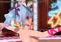 Hatsune Miku reveals her full nude body in a seductive bunny costume.
