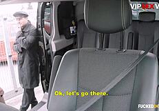 hot blondie lola taylor rides mature cock in backseat ride