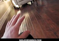 Sislovesmehd - Petite Virgin Latina Teen Stepsister Climaxes on Stepbrother’s Huge Cock POV