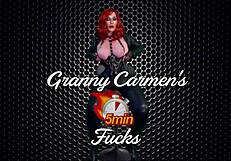 Granny Vampyra works her strapon for intense stroking orgasms with mature big tits in homemade fun.