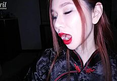 Damn, April Maxima takes two big black cocks rough!