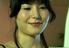 Creampied milf's hairy pussy slammed hard across the bar top