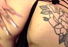 beautiful slut reaches red orgasm outdoors