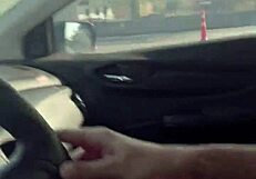 Oh God, Sucking That Uber Driver's Cock While He Drives!