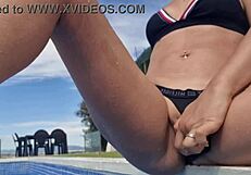 Sexy Milf Masturbates Publicly to Wet Orgasm