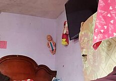 brunette with big tits gets tight pussy pounded by kinky lesbian blonde