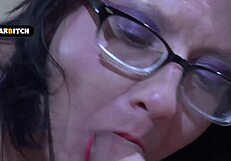 mature cougar and young stud having wild fucking with blowjobs and moaning