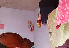 brunette with big tits gets tight pussy pounded by kinky lesbian blonde