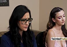 Jade Greene And Serena Hill Submit To Peter Fitzwell's Principal Proposal In A Steamy Group Sex Scene On The Desk