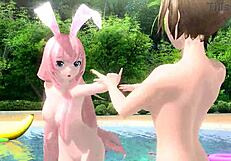 Megurine Luka And Meiko Reveal Big Tits And Ass In Full Nude Summer Idol Project.