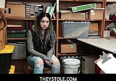 Theystole - Busty Brunette Teen 18+ Fucks Cop for Punishment with Amilia Onyx