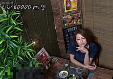 mature asian wife enjoys a quiet evening with her husband