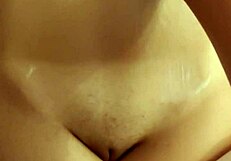 Massaging my cousin's big tits! She's masturbating now!