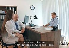 Loan4k Petite 18+ Mina K Does Dirty Deeds on Office Desk for Cash