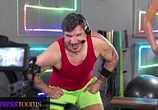 Fitness Rooms Lia Min Joins Steamy Gym Threesome With Hot Trainer