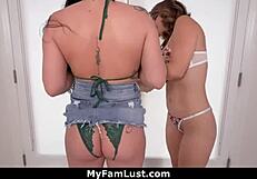 yo, my stepsis cut holes in my underwear, so stepmom forced her to suck me - myfamlust