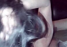 Big white cock teasing that tight pussy with a monster dick