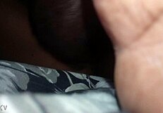 tasting her wet pussy with gentle licks and sucks