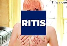 Emo student in lingerie teases and orgasms at party