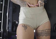 Riding dildo in gym?