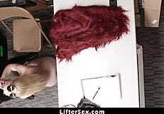 rich famous shoplifter darcie belle punished by officer in garage