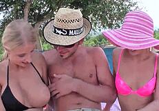 Hey, watch this blonde teen get anal pounded by big cock and dildo