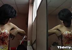 busty tranny jessica versace shows off her huge cock, oh my god!